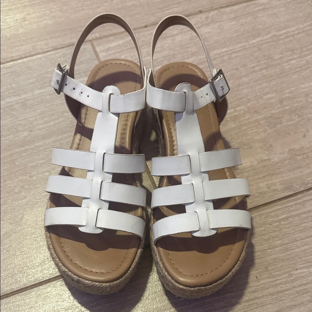 Soda White Strappy Sandals